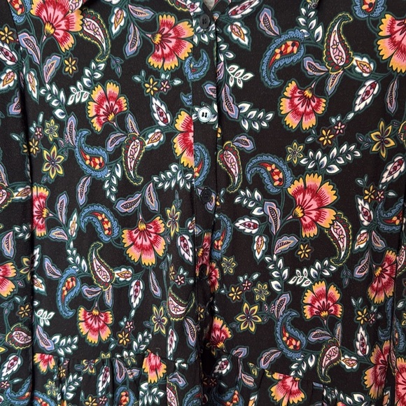 Boden Multicolor Paisley Long Sleeve Button Up Dress Womens Size 8 Midi Collar - Picture 6 of 12